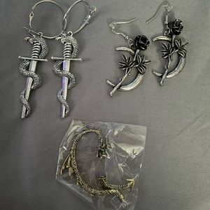 Three Earrings Lot